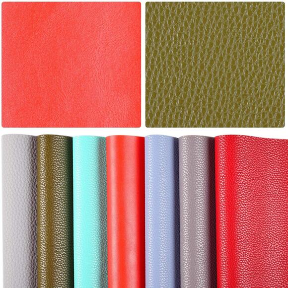 7pcs Faux Leather Sheets Fabric Sheets for Making Earrings Bows Jewelry Wallet - Picture 1 of 12